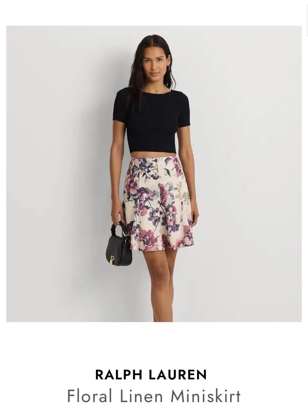 Ralph Lauren Women's Floral Linen Miniskirt